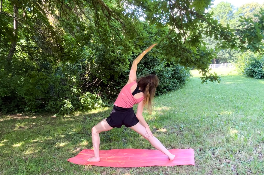 Krieger reverse Vinyasa Yoga Yogaflow